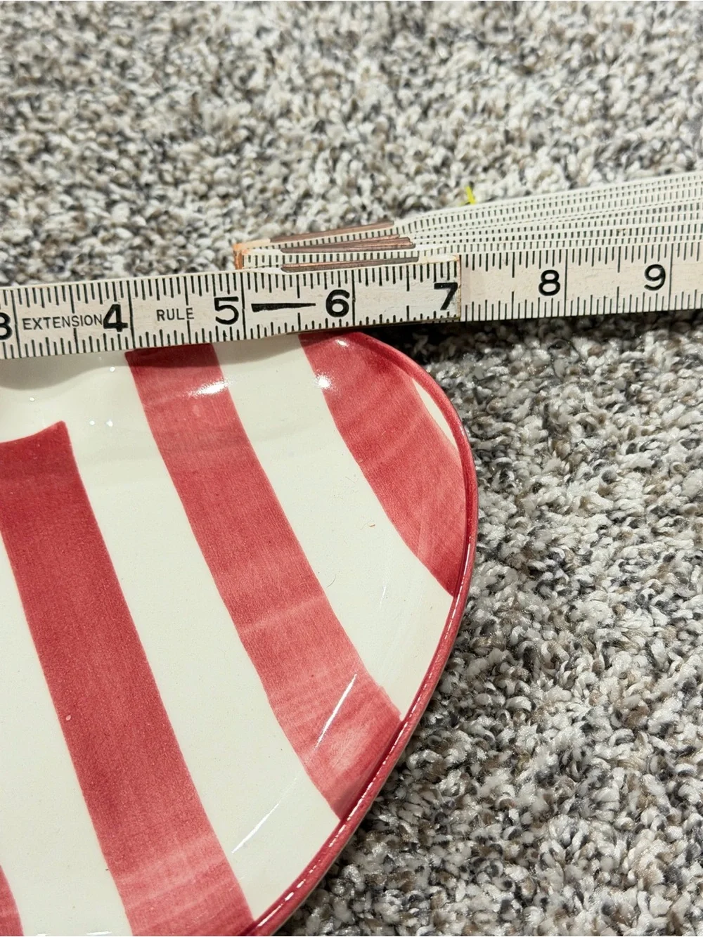 Laurie Gates Patriotic Apple Shaped Ceramic Dish - Red, White & Blue